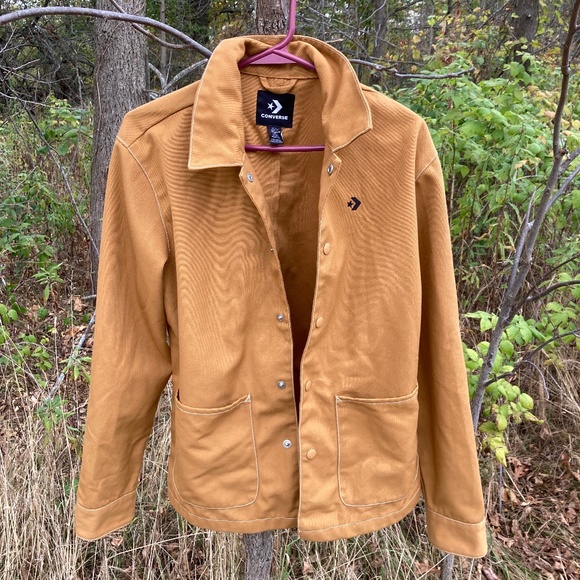 Khaki Converse work style jacket w/2 large front pockets!  size XS - Picture 1 of 4
